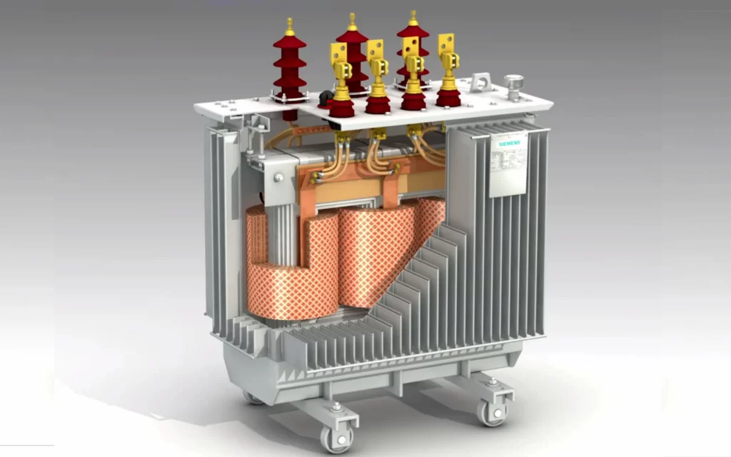 The components of the charging module transformer